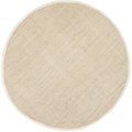 Safavieh Natural Fiber Hand Woven Round Rug- Ivory- 5 x 5 ft. NF730A-5R